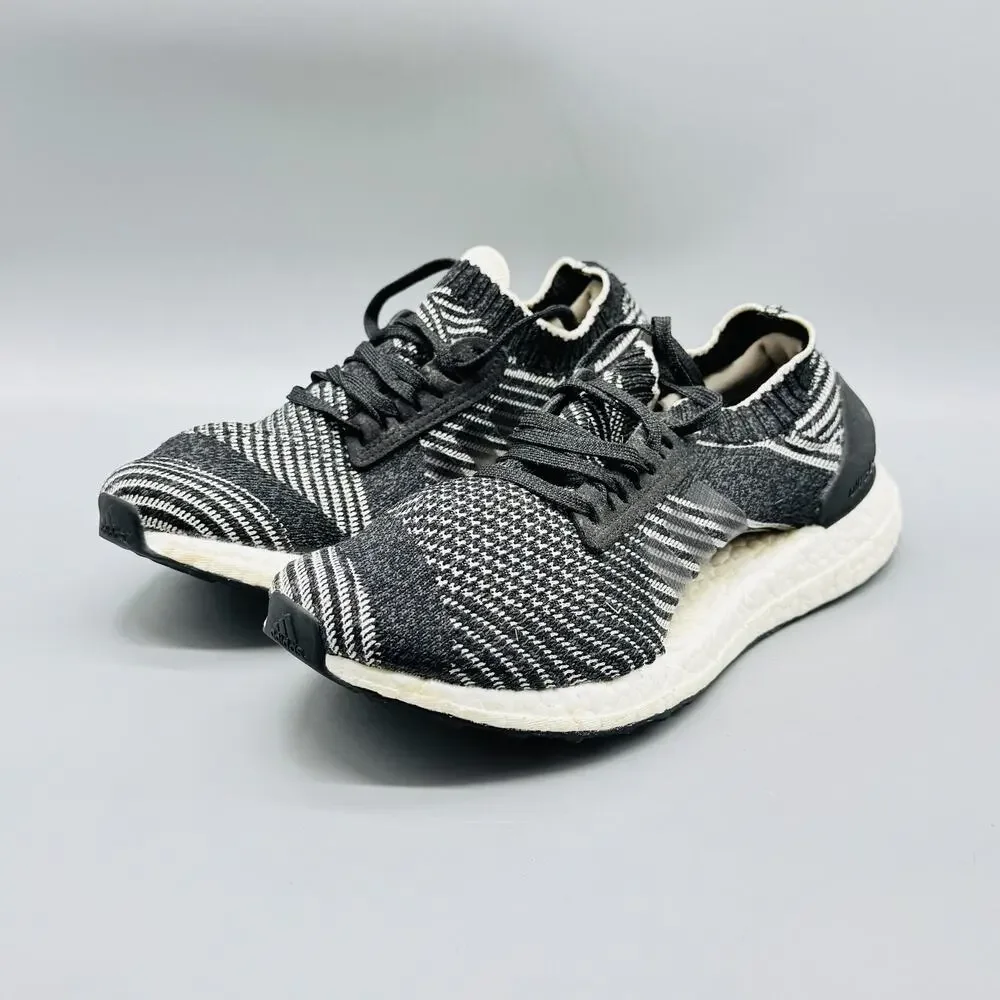 Adidas Shoes Womens 6 Black White UltraBoost Uncaged Primeknit Running Sneakers